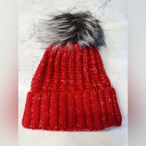 Red Knit Beanie.